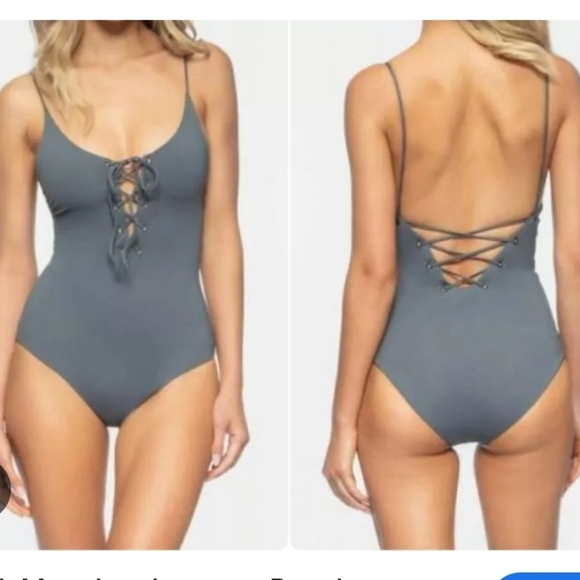 NEW TAVIK/REVOLVE Monahan One Piece in Meadow Green Stripe small, Rever - Picture 8 of 12